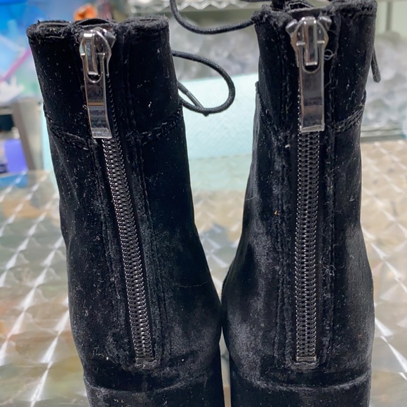 Franco Sarto Aldrich Black Velvet Bootie - Picture 4 of 5